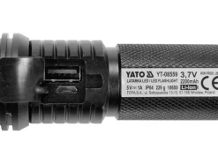 LATARKA AKUMULATOROWA 10W 900LM IP64, LI-ION 3,7V 2200MAH, ZASIĘG: 200M, POWERBANK, ZOOM