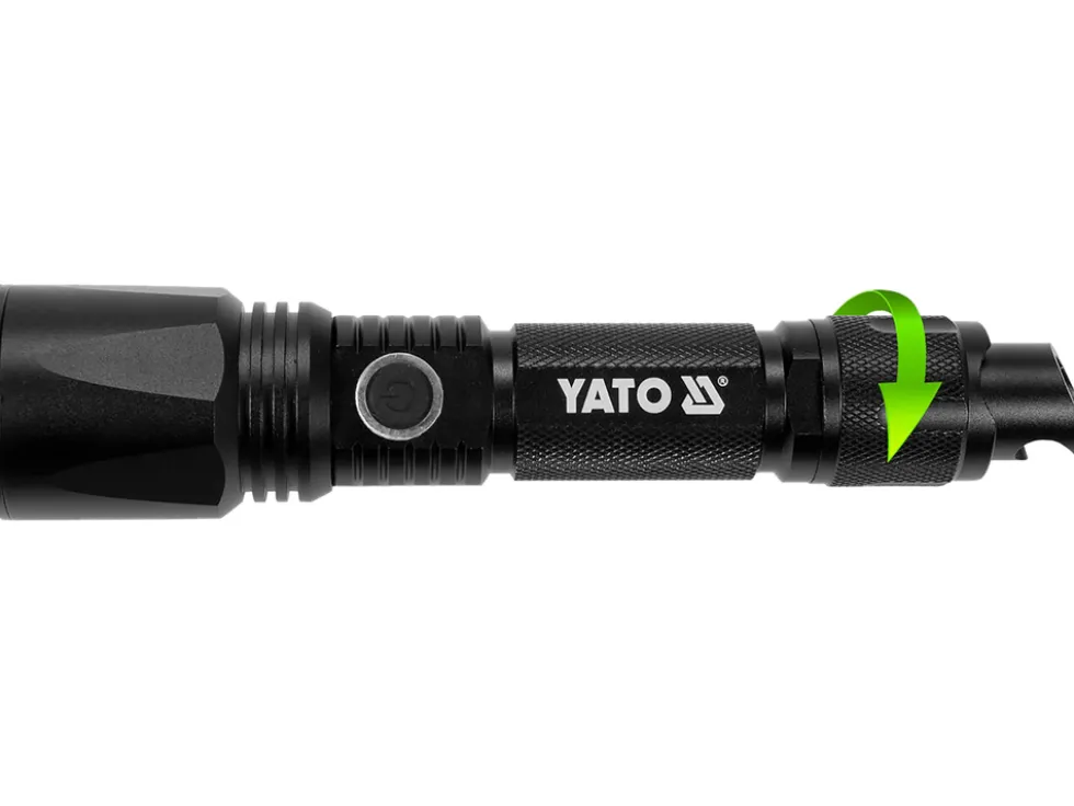 LATARKA AKUMULATOROWA 10W 900LM IP64, LI-ION 3,7V 2200MAH, ZASIĘG: 200M, POWERBANK, ZOOM