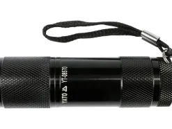 LATARKA ALUMINIOWA, 9 LED, CZARNA
