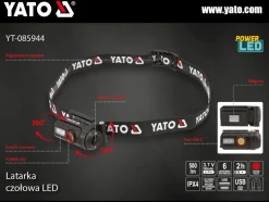 LATARKA CZOŁOWA 500LM, AKU