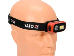 LATARKA CZOŁOWA 480LM AKU, CZUJNIK RUCHU, LI-ION 3,7V 1400MAH, IP54, PŁYNNA REGULACJA ŚWIATŁA