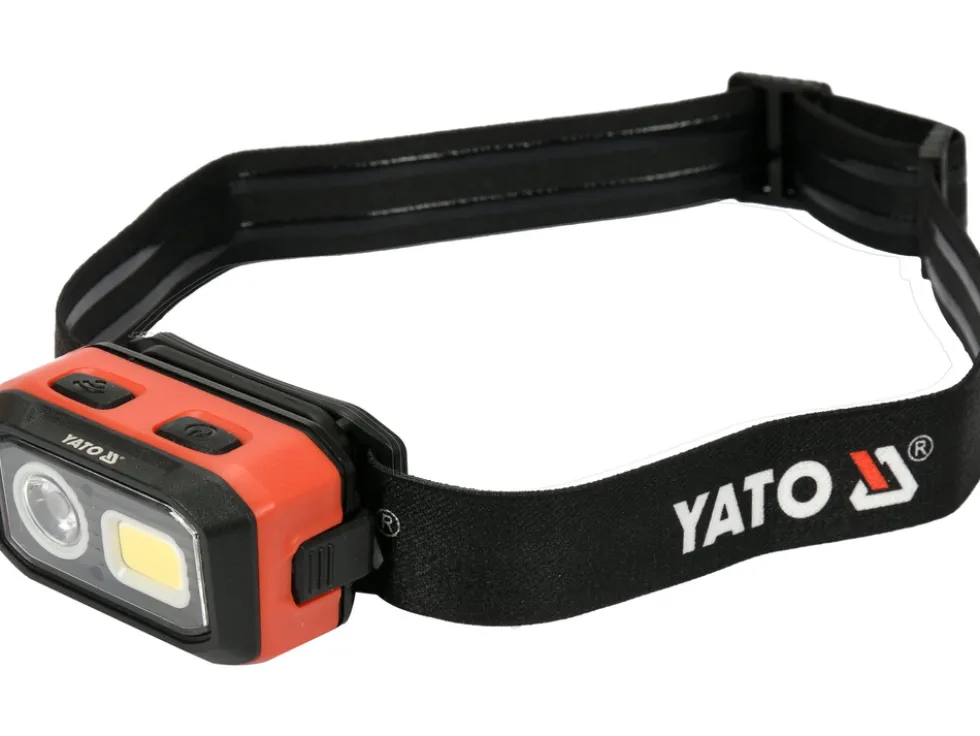 LATARKA CZOŁOWA 500LM, AKU/3XAAA, CZUJNIK RUCHU, LI-ION 3,7V 1000MAH, IP54, PŁYNNA REGULACJA ŚWIATŁA