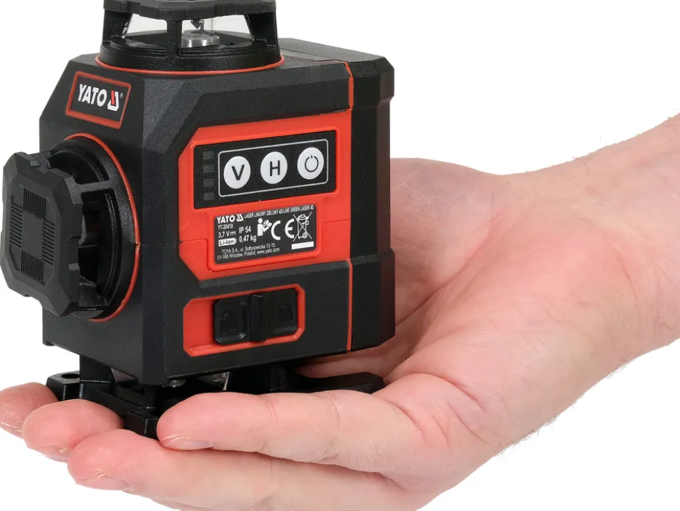 MINI LASER ZIELONY 16 LINIOWY 4D Z AKCSESORIAMI