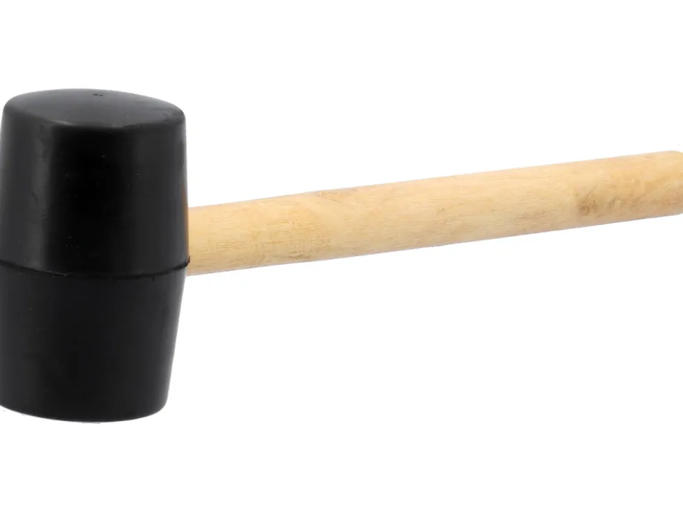 MŁOTEK GUMOWY 450G,TRZONEK DREWNIANY