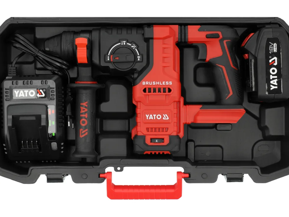 MŁOTOWIERTARKA 18V + 1X4AH (BL MOTOR) Z PIONOWYM SILNIKIEM