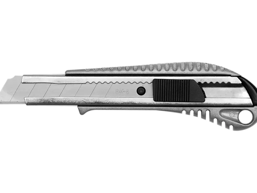 NOŻYK Z OSTRZEM ŁAMANYM 18MM, PROWADNICA METALOWA