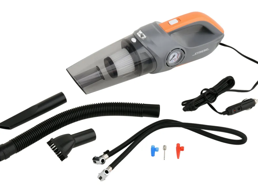 ODKURZACZ SAMOCHODOWY 12V 80W Z KOMPRESOREM