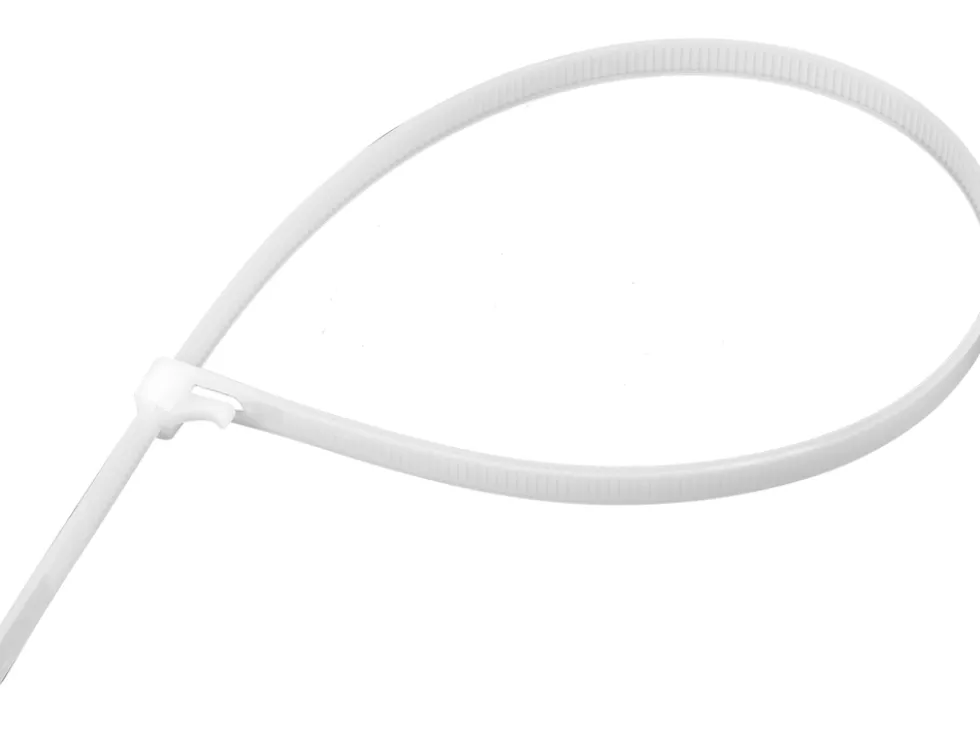 OPASKI PLASTIKOWE, ROZPINANE 7,6X350MM 50SZT. BIAŁ