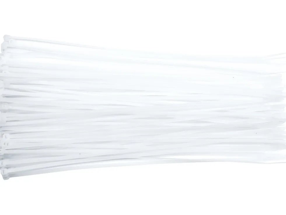 OPASKI PLASTIKOWE 200X2,5 100SZT. BIAŁE