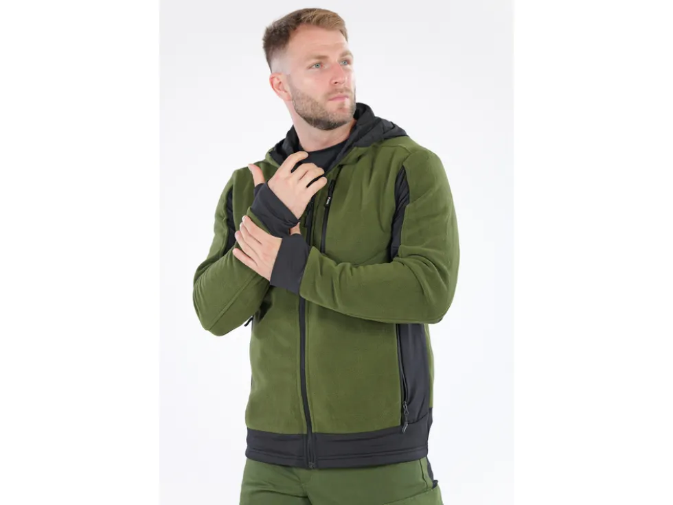 POLAR Z KAPTUREM SARNA GREEN ROZM. S