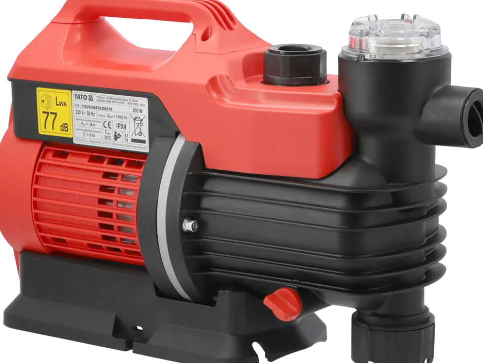 POMPA OGRODOWA 850W Z FILTREM I MANOMETREM