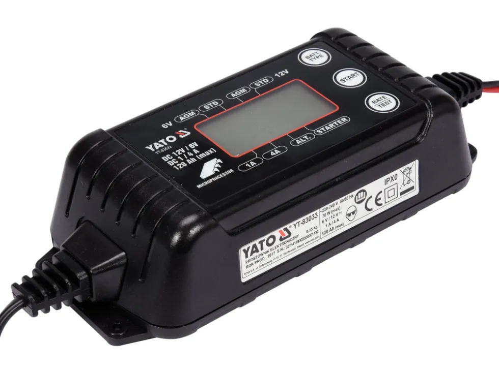 PROSTOWNIK ELEKTRONICZNY Z WYŚWIETLACZEM 6-12V 1/4A