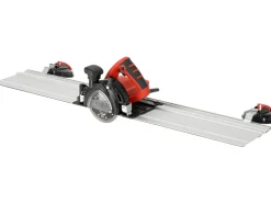 PRZECINARKA Z PROWADNICĄ 125MM 1400W DO GRESU, Z FUNKCJĄ FAZOWANIA PŁYTEK ORAZ PRZYŁĄCZEM DO ODKURZACZA