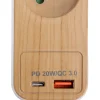 PRZEDŁUŻACZ Z USB LISTWA ZASILAJĄCA 3 GNIAZDA Z/U 1,4M IMITACJA DREWNA