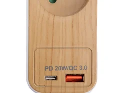 PRZEDŁUŻACZ Z USB LISTWA ZASILAJĄCA 3 GNIAZDA Z/U 1,4M IMITACJA DREWNA