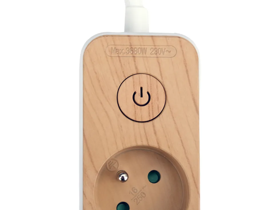 PRZEDŁUŻACZ Z USB LISTWA ZASILAJĄCA 5 GNIAZD Z/U 1,4M IMITACJA DREWNA