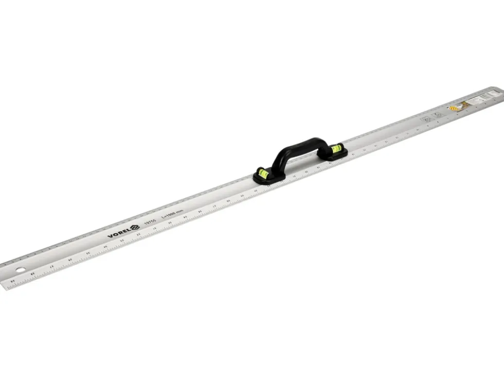 PRZYMIAR ALUMINIOWY 1000 MM Z UCHWYTEM I DWIEMA LIBELLAMI