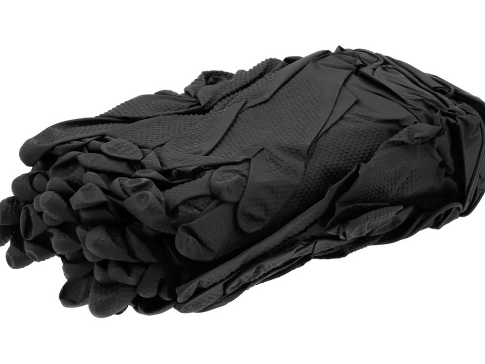 RĘKAWICE NITRYLOWE MOCNE TEKSTURA DIAMENTU 50 SZT ROZM. XL (10)