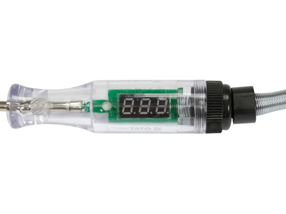 SAMOCHODOWY PRÓBNIK NAPIĘCIA 3-48V Z WYŚWIETLACZEM LCD.