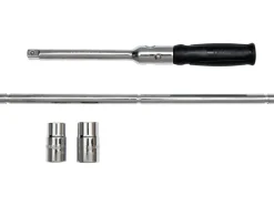 SKŁADANY KLUCZ DO KOŁ SAMOCHODOWYCH W ETUI. NASADKI 17MM, 19MM, 21MM, 23MM