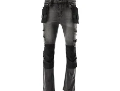 SPODNIE ROBOCZE MONTERSKIE STRETCH JEANS STEEL GREY ROZM. XL