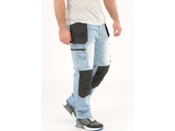 SPODNIE ROBOCZE MONTERSKIE STRETCH JEANS LIGHT BLUE ROZM. XL