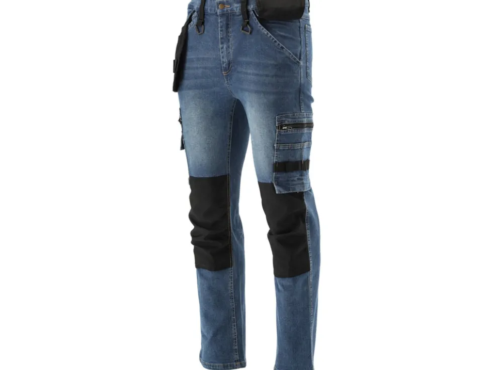 SPODNIE ROBOCZE MONTERSKIE STRETCH JEANS DARK BLUE ROZM. 2XL