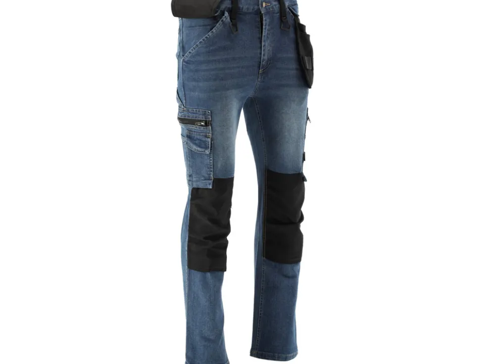 SPODNIE ROBOCZE MONTERSKIE STRETCH JEANS DARK BLUE ROZM. 2XL