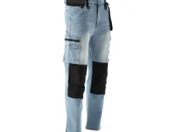 SPODNIE ROBOCZE MONTERSKIE STRETCH JEANS LIGHT BLUE ROZM. L/XL