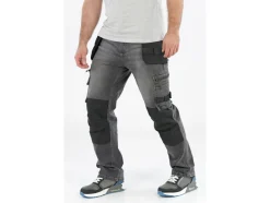 SPODNIE ROBOCZE MONTERSKIE STRETCH JEANS STEEL GREY ROZM. 2XL