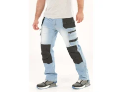 SPODNIE ROBOCZE MONTERSKIE STRETCH JEANS LIGHT BLUE ROZM. 2XL
