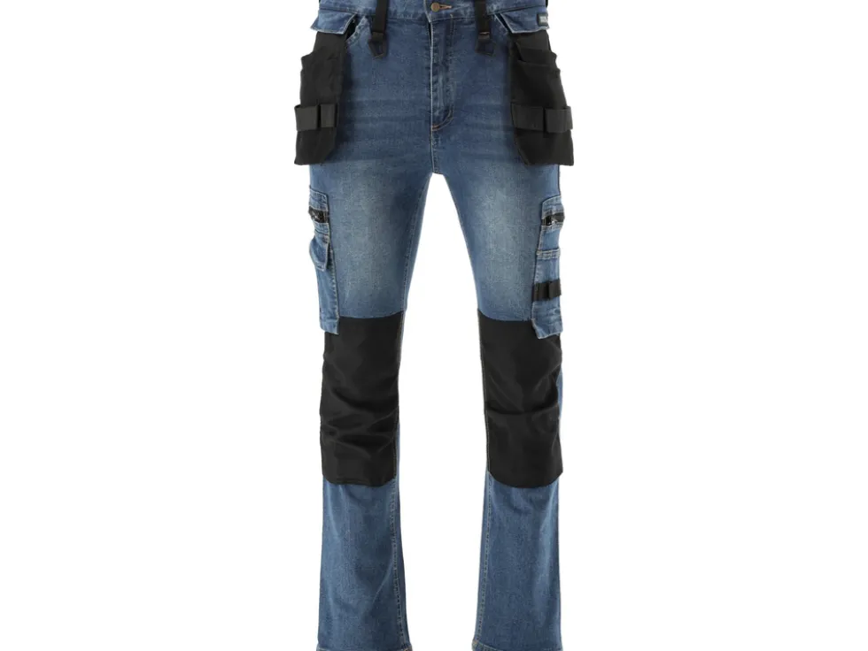 SPODNIE ROBOCZE MONTERSKIE STRETCH JEANS DARK BLUE ROZM. L/XL