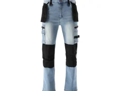 SPODNIE ROBOCZE MONTERSKIE STRETCH JEANS LIGHT BLUE ROZM. L