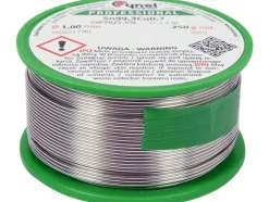 SPOIWO, DRUT LUTOWNICZY BEZOŁOWIOWY Z TOPNIKIEM NA SZPULI 1,0MM, 250G, SN99,3CU0,7