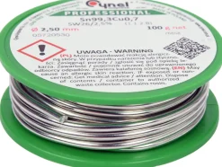 SPOIWO, DRUT LUTOWNICZY BEZOŁOWIOWY Z TOPNIKIEM NA SZPULI 2,5MM, 100G, SN99,3CU0,7