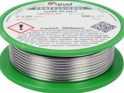 SPOIWO, DRUT LUTOWNICZY BEZOŁOWIOWY Z TOPNIKIEM NA SZPULI 1,5MM, 100G, SN99,3CU0,7