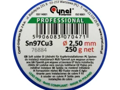 SPOIWO, DRUT LUTOWNICZY DO INSTALACJI MIEDZIANYCH NA SZPULI 2,5MM, 250G, SN97CU3
