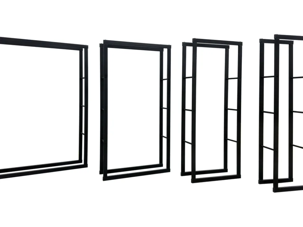 STOJAK STALOWY NA DREWNO KOMINKOWE 40X25X100CM