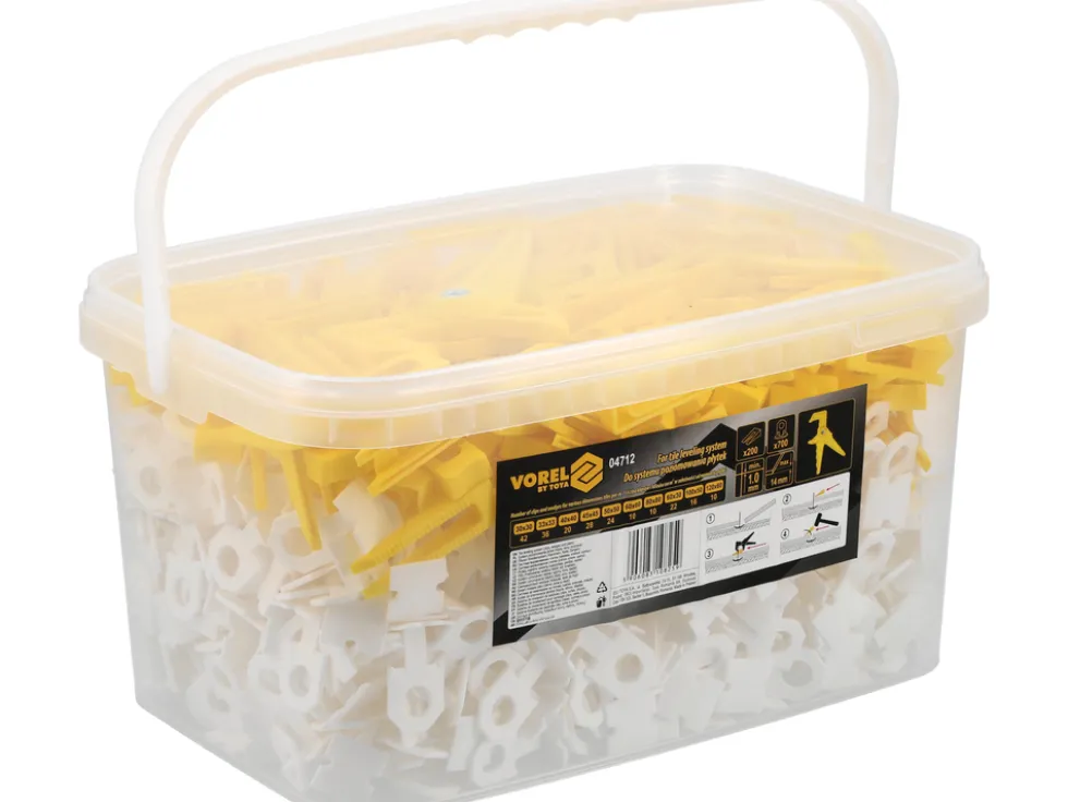 SYSTEM POZIOMOWANIA PŁYTEK 1MM 700+200+SZCZYPCE