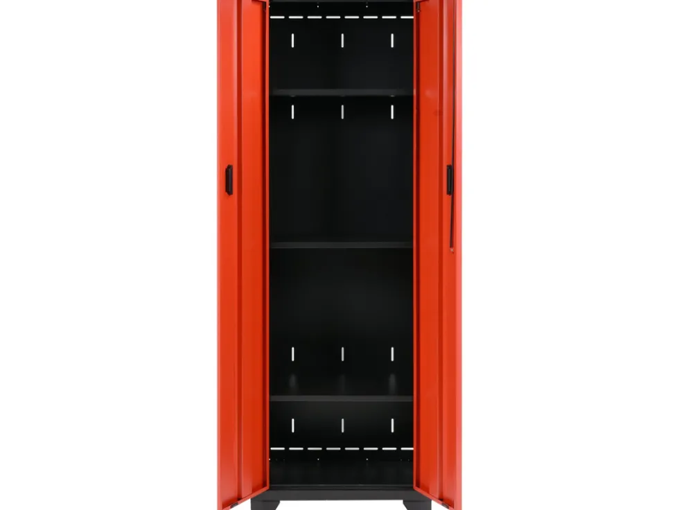 SZAFKA WARSZTATOWA WYSOKA DWUDRZWIOWA Z 3 PÓŁKAMI. WYMIARY SZAFY: 660 X 457 X 2000MM.