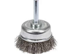 SZCZOTKA CZOŁOWA Z TRZPIENIEM 50MM INOX NA WIERTARKĘ