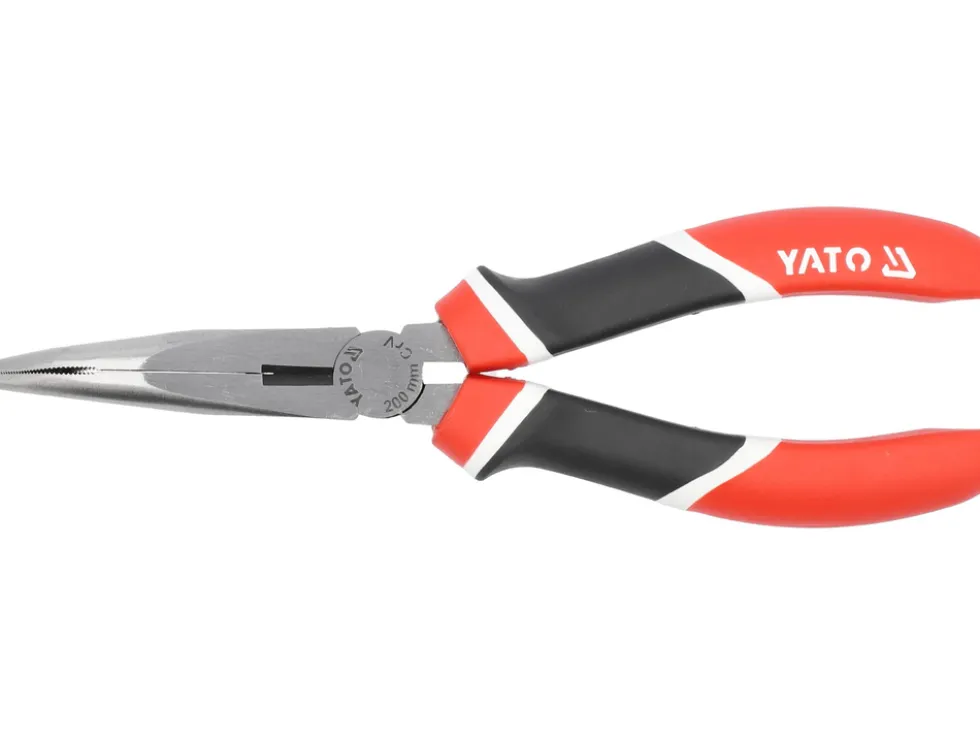 SZCZYPCE WYDŁUŻONE WYGIĘTE, CRV, 200 MM, TRÓJKOLOROWE RĘKOJEŚCI