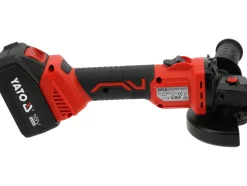 SZLIFIERKA KĄTOWA AKU BEZSZCZOTKOWA 18V 125MM Z 2 BATERIAMI 4AH I ŁADOWARKĄ