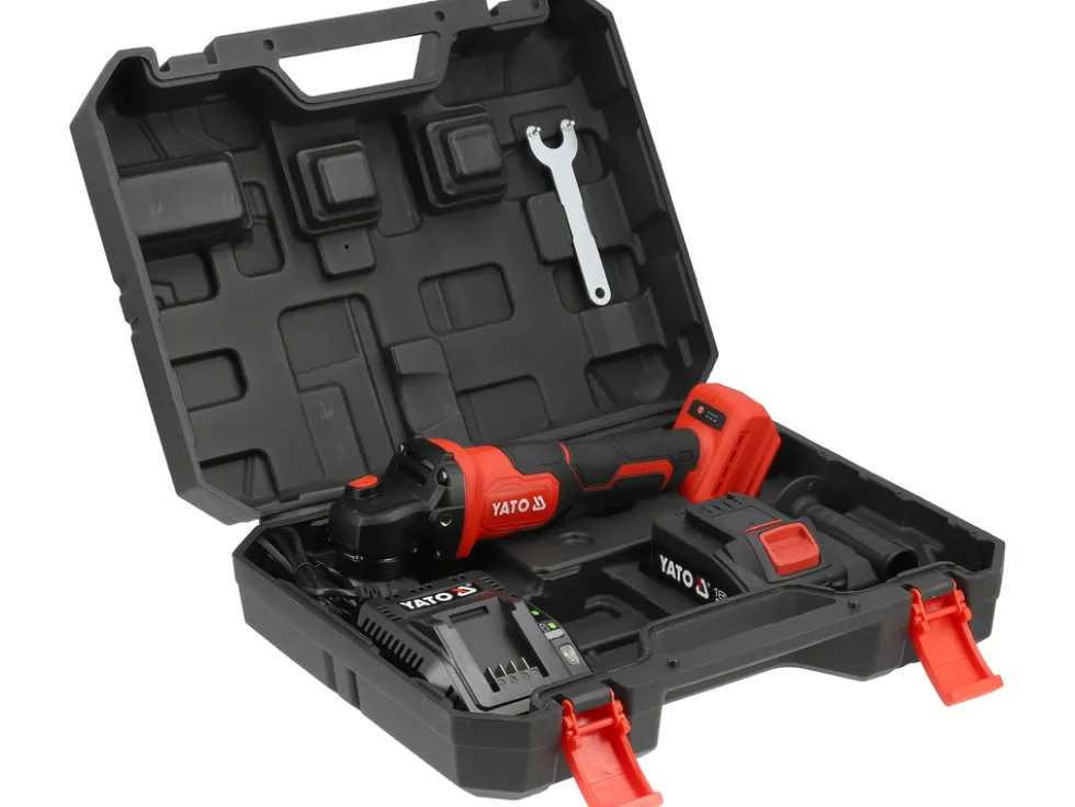 SZLIFIERKA KĄTOWA 18V 125MM (BL MOTOR;4AH) BEZSZCZOTKOWA W WALIZCE
