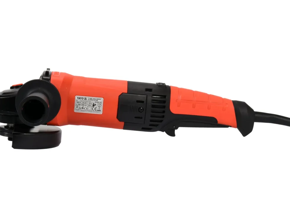 SZLIFIERKA KĄTOWA 1400W 125MM Z TYLNYM UCHWYTEM I REGULACJĄ PRĘDKOŚCI 3000-12000 OBR/MIN