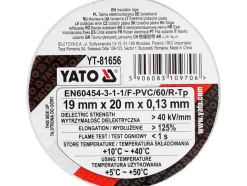 TAŚMA ELEKTROIZOLACYJNA 19MMX20MX0.13MM BIAŁA