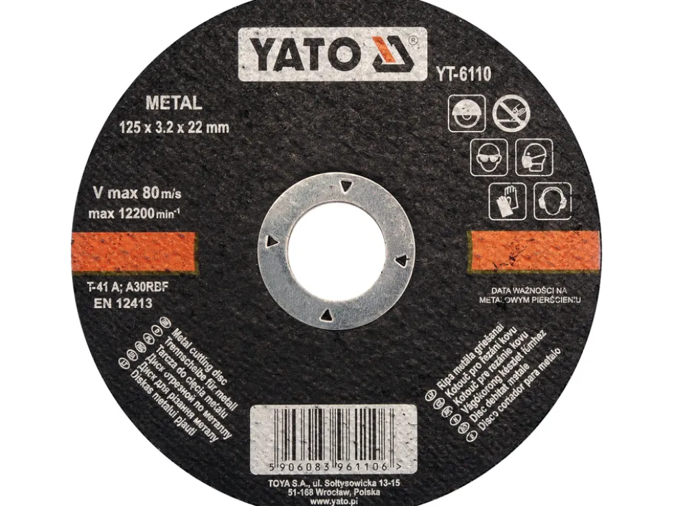 TARCZA DO CIĘCIA METALU 125X3.2X22 MM