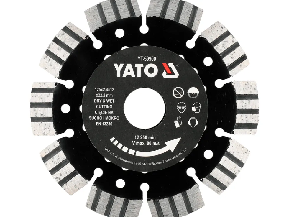 TARCZA DO ŻELBETU 125MM SEGMENTY SPAWANE LASEROWO
