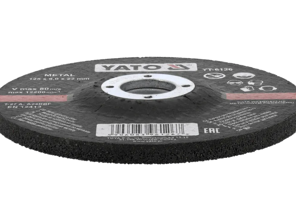 TARCZA DO SZLIFOWANIA METALU 125X8,0X22 MM