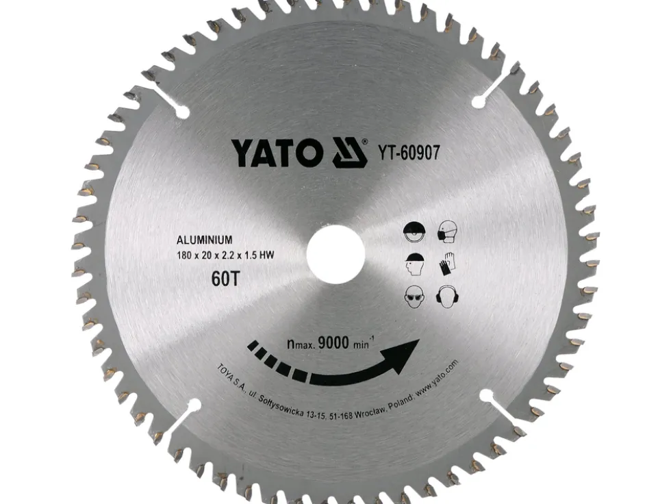 TARCZA WIDIOWA DO ALUMINIUM 180X60TX20MM